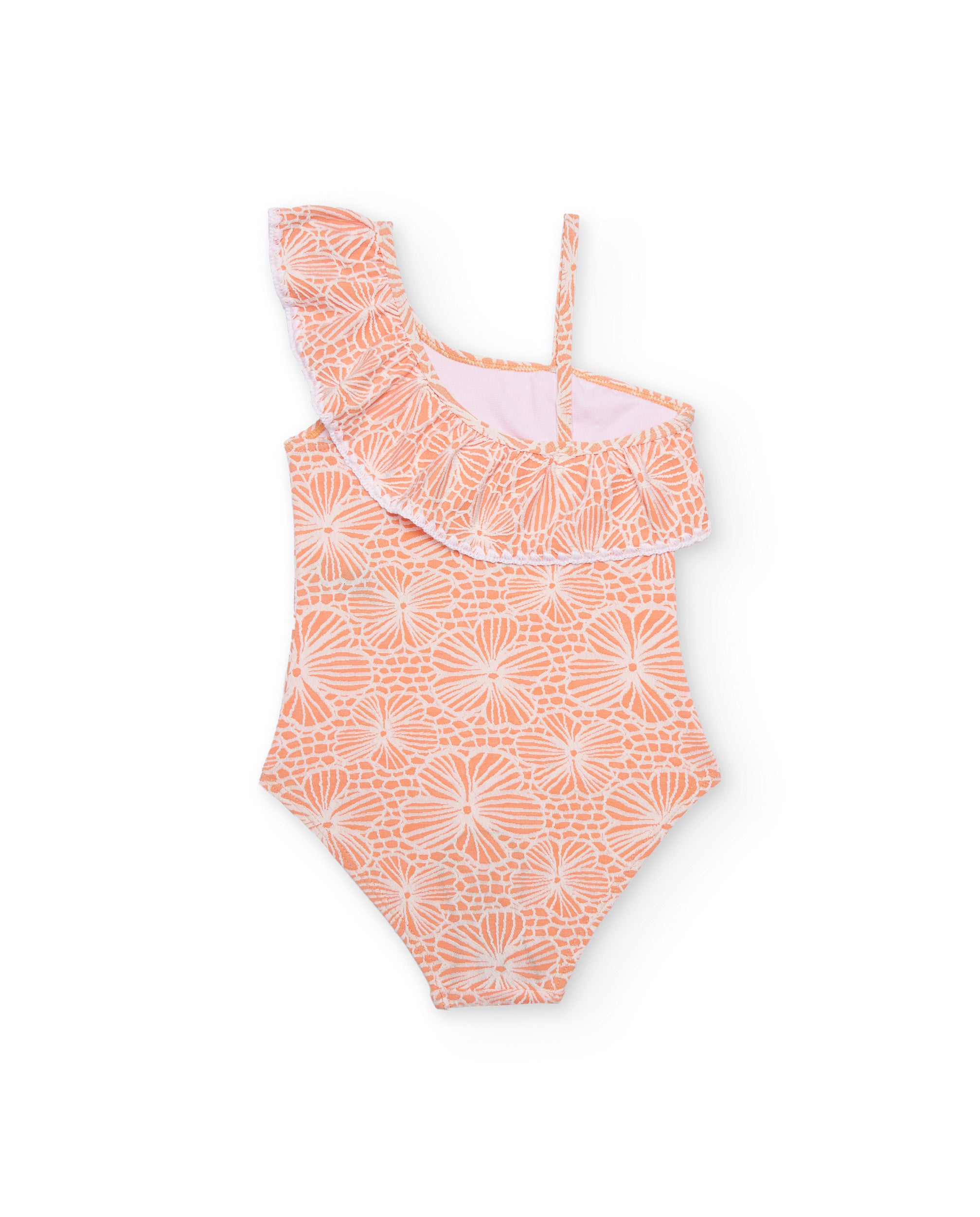Tuc Tuc Costume Intero Bimba Arancione Asimmetrico