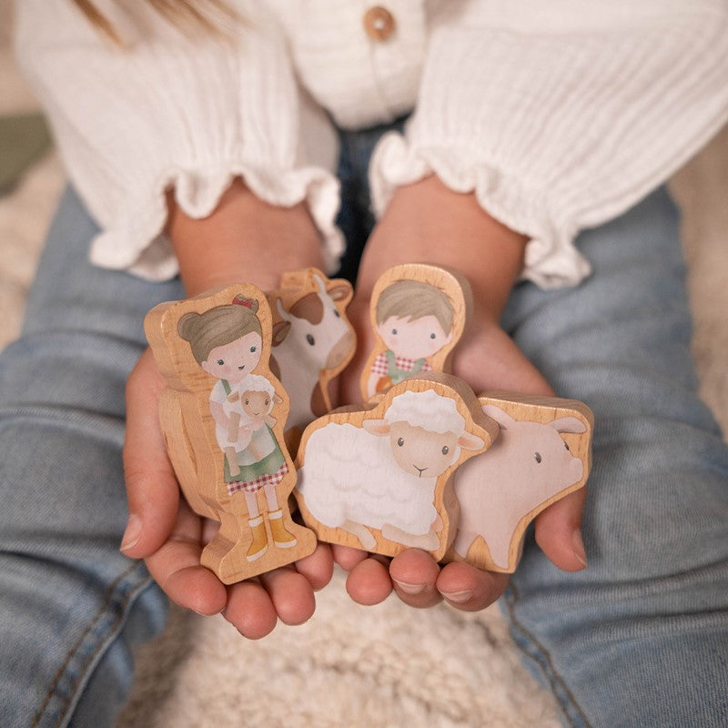 Little Dutch Little Farm treno in legno con animali