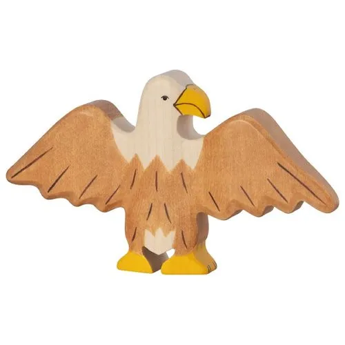 Holztiger Aquila Reale figura in legno dipinta a mano