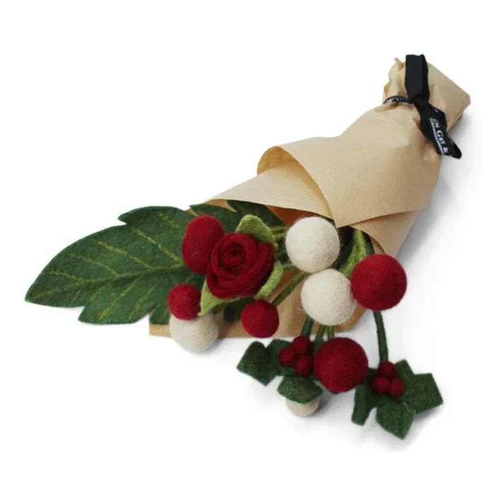 Gry & Sif Sarala bouquet Natale decorazione lana 45 cm