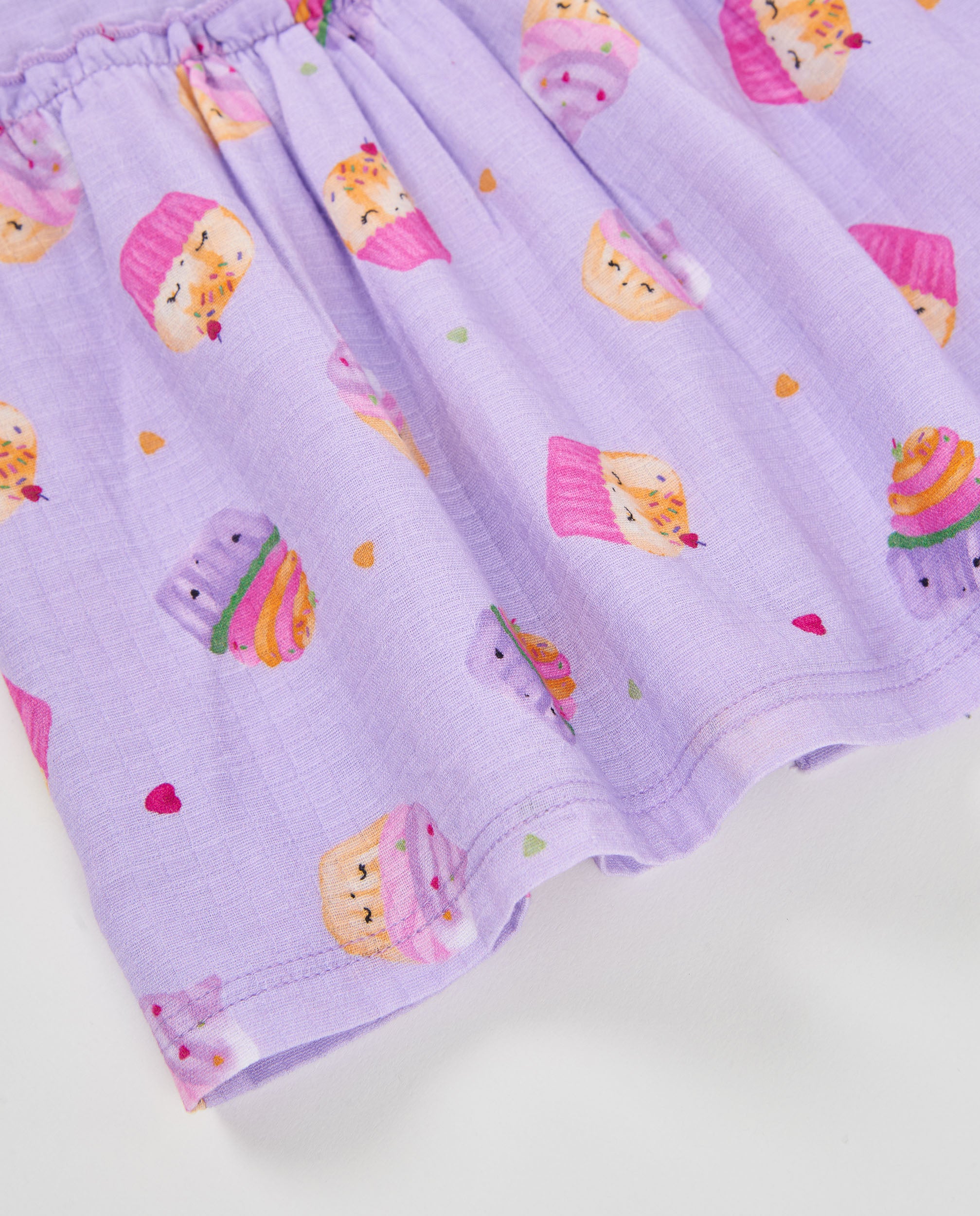 Tuc Tuc vestito neonata lilla cupcake manica lunga