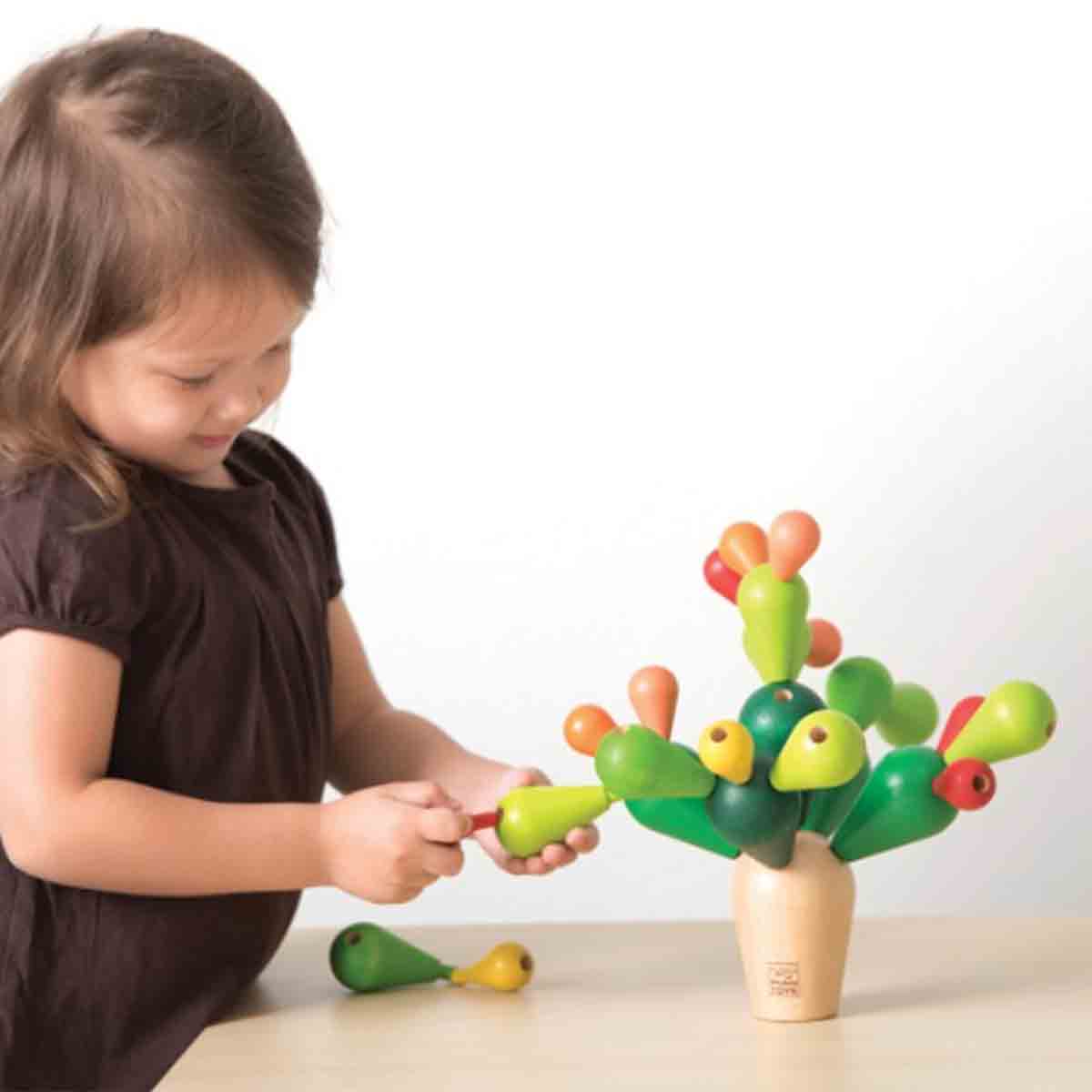 Plan Toys Cactus Grande gioco equilibrio 19 pezzi legno
