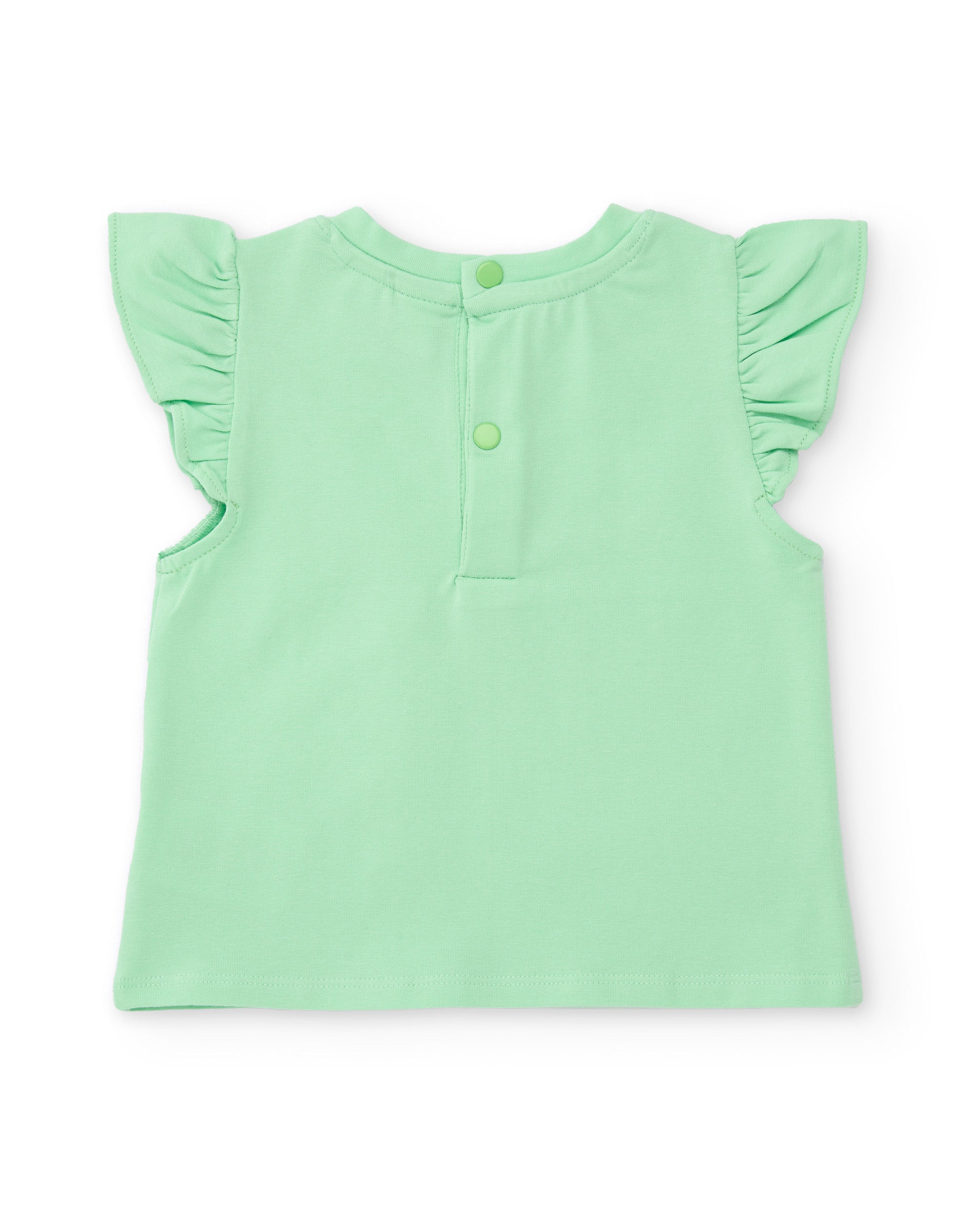 Tuc Tuc completo bambina verde maglia pesci 2 pezzi