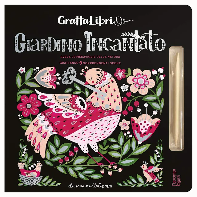 Ippocampo Grattalibri Giardino incantato libro da grattare