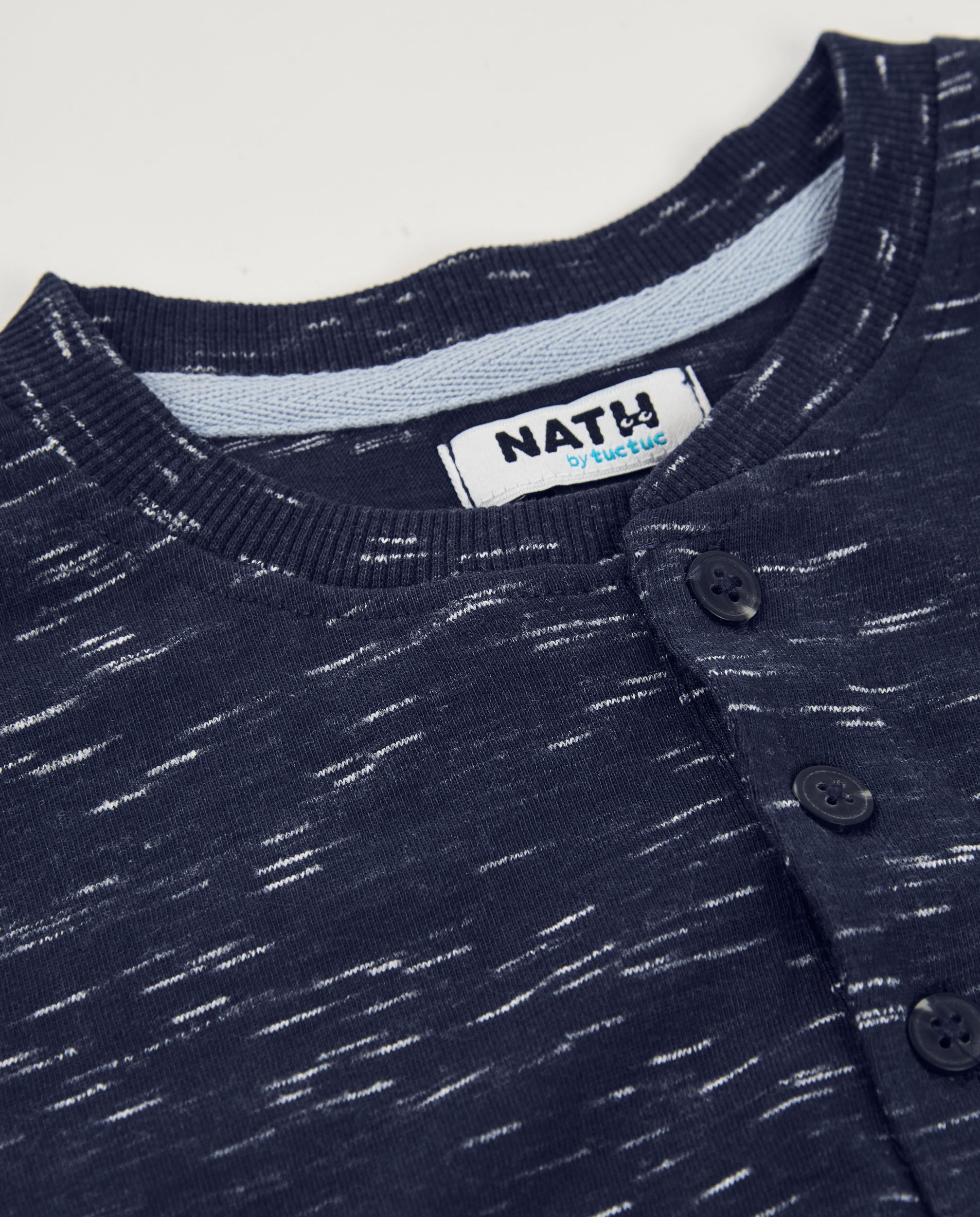 Tuc Tuc maglietta bimbo cotone blu navy 3 bottoni