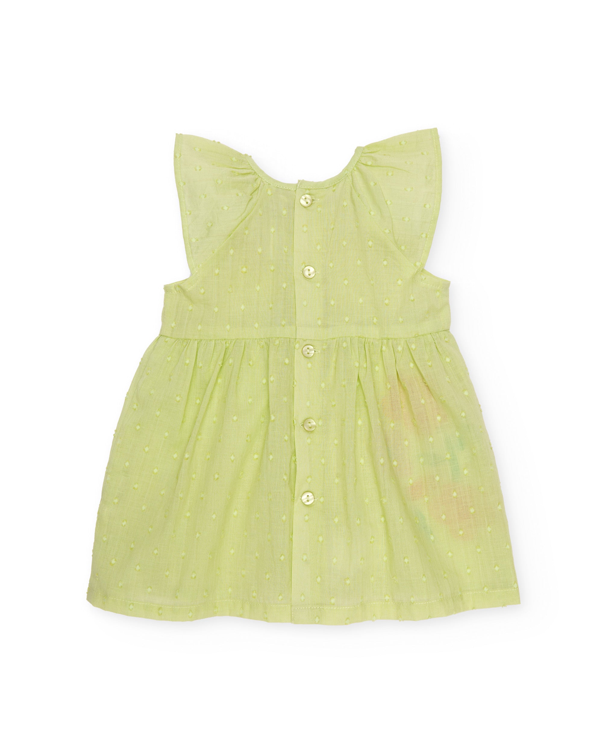 Tuc Tuc vestito neonata verde pois con mutandina