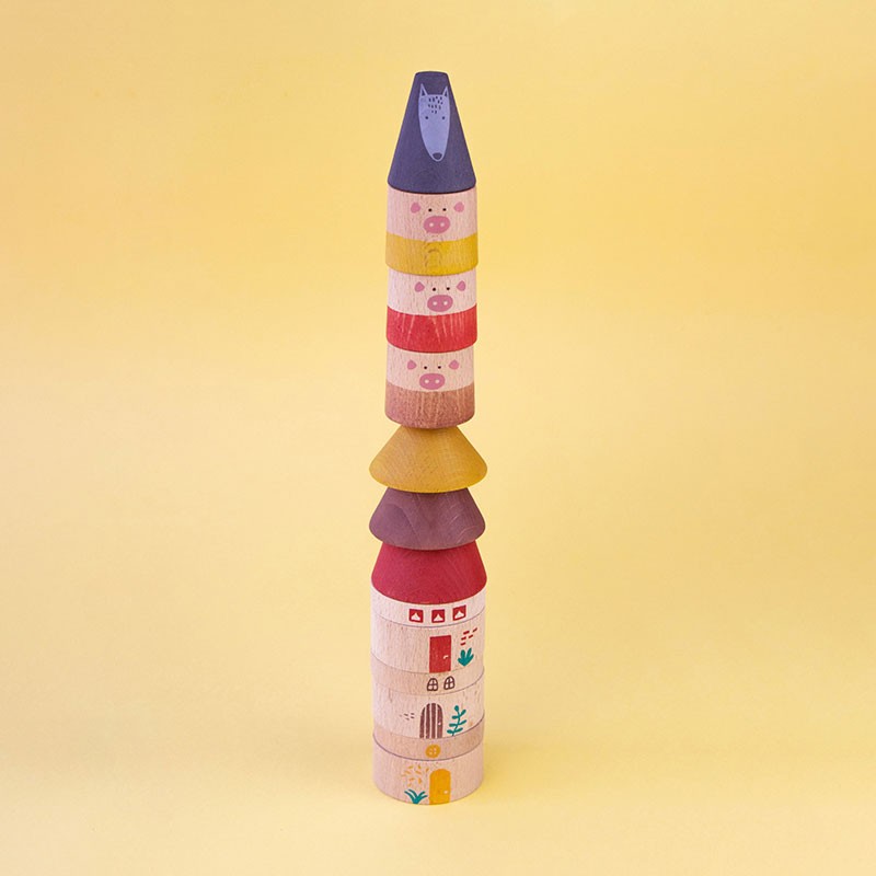 Londji My 3 Little Pigs gioco in legno 2+ anni