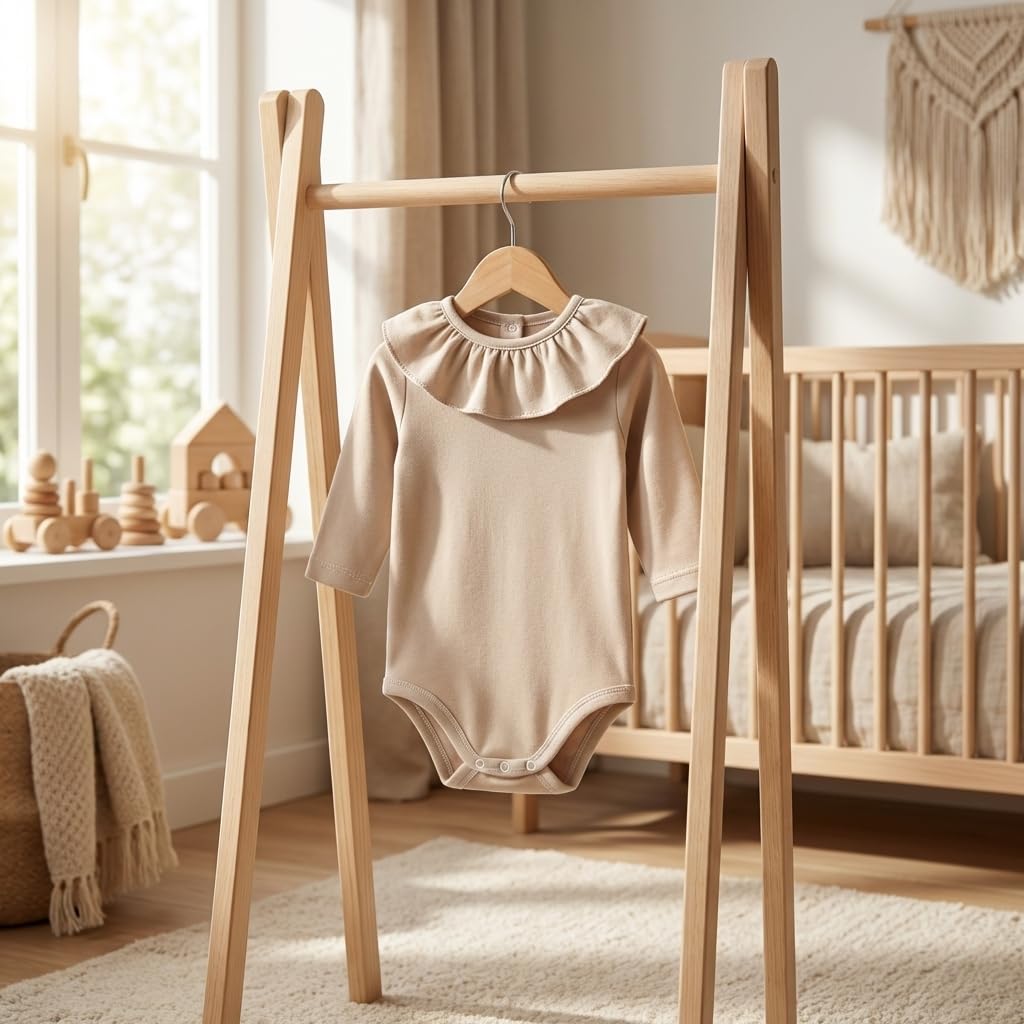 Babidu body neonato manica lunga volant cotone