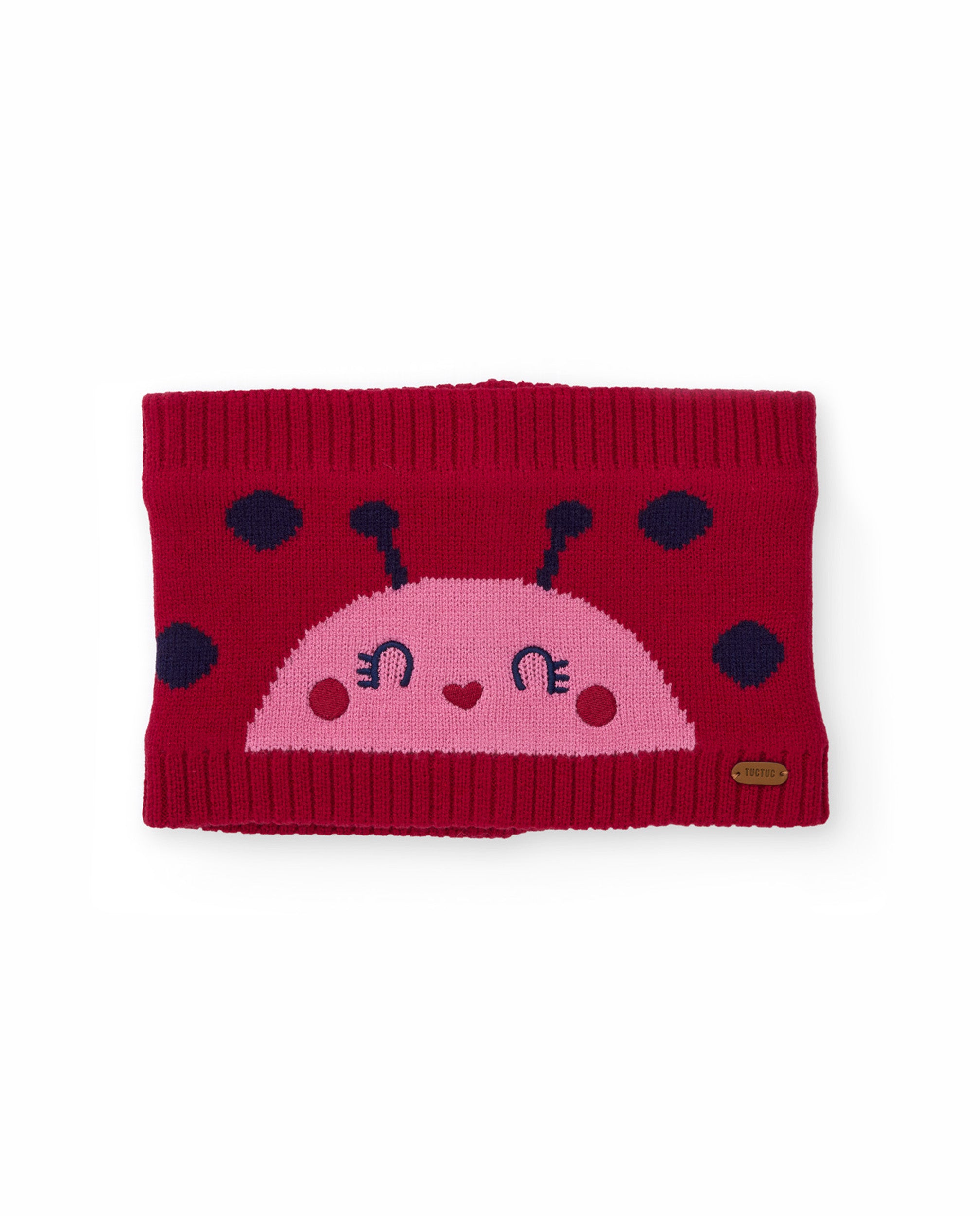 Tuc Tuc scaldacollo bambina maglia rosso coccinella