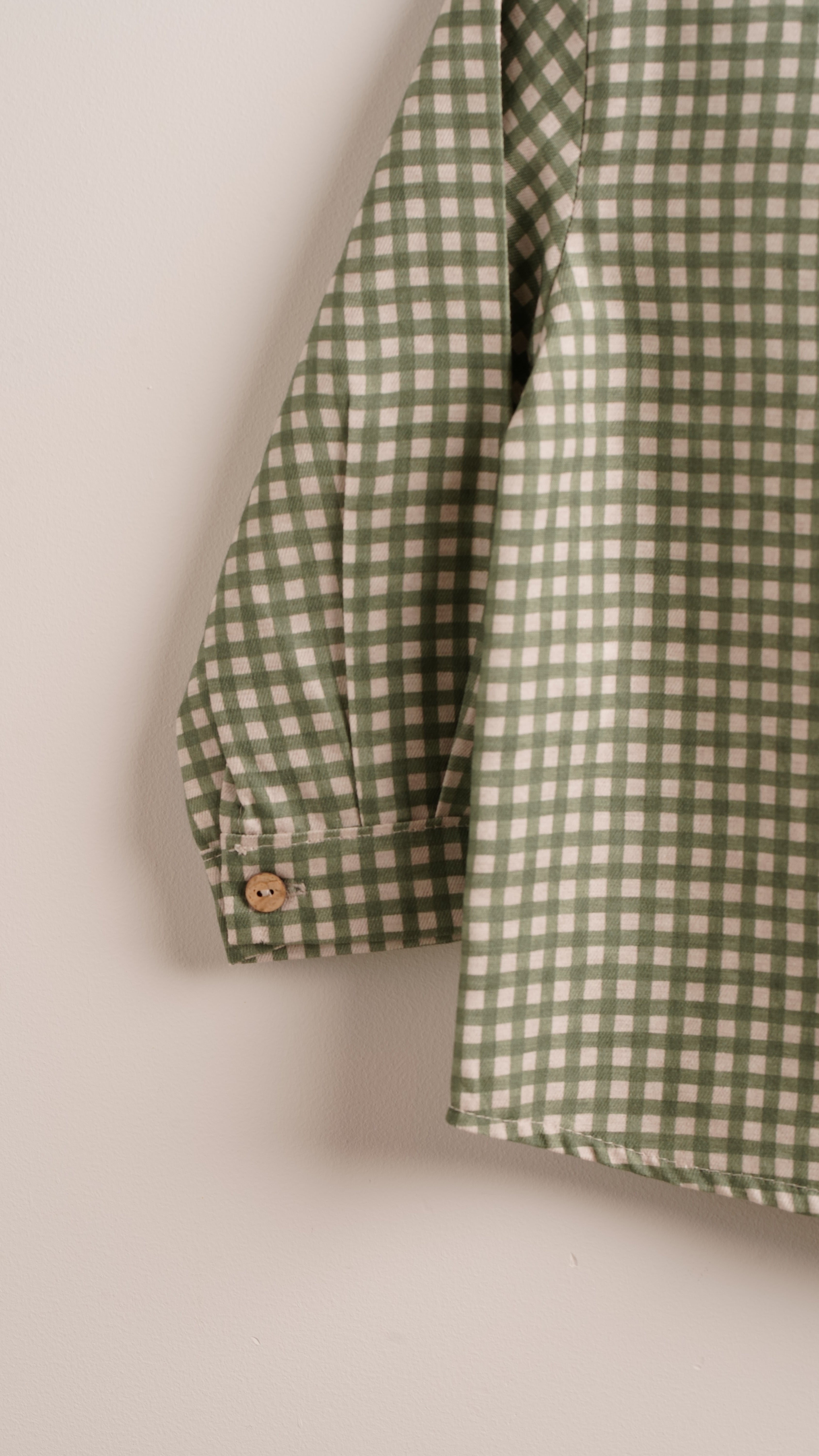 Mebi camicia bambino quadri verdi cotone manica lunga