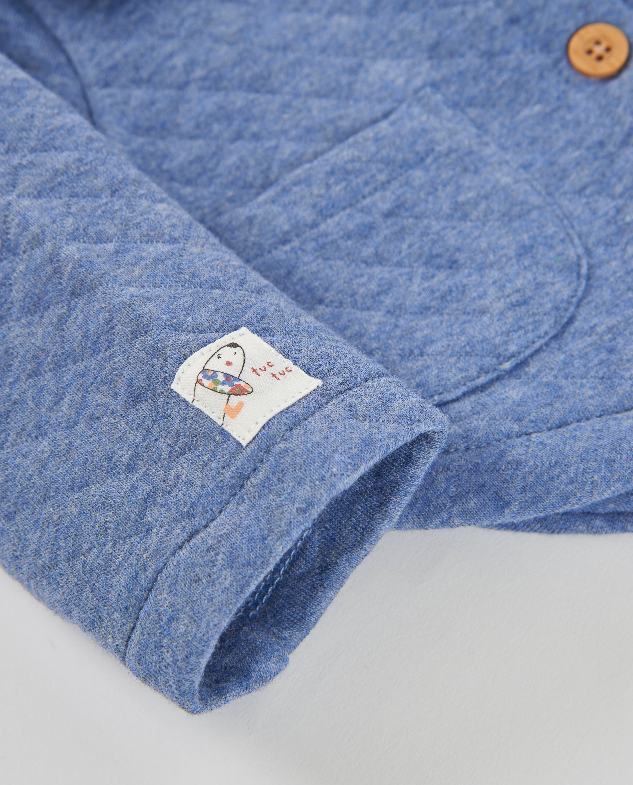 Tuc Tuc Sweet Dog cardigan neonata azzurro collo volant
