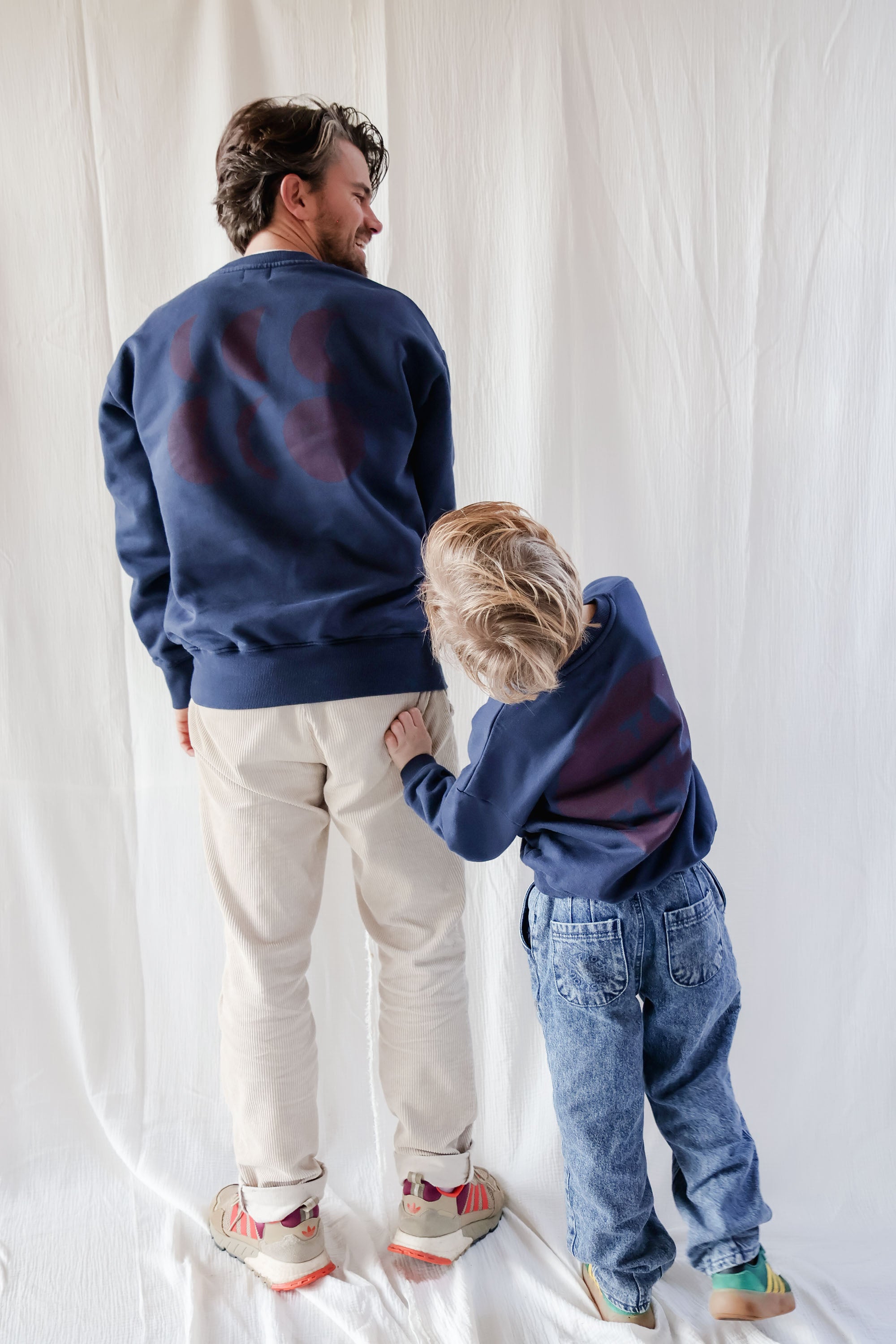 Ella and Rapha To The Moon Circle felpa bambini blu cotone