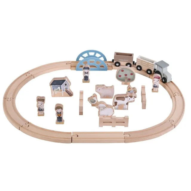 Little Dutch Little Farm treno in legno con animali
