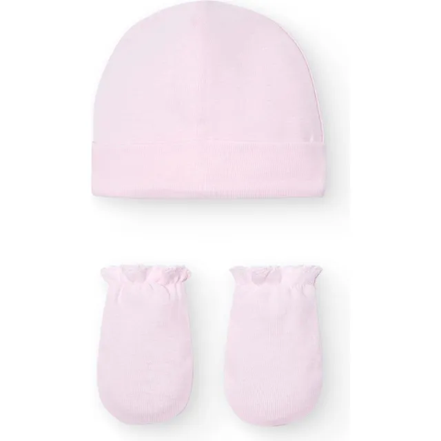 Babidu 9288 set cappello e guanti neonato cotone