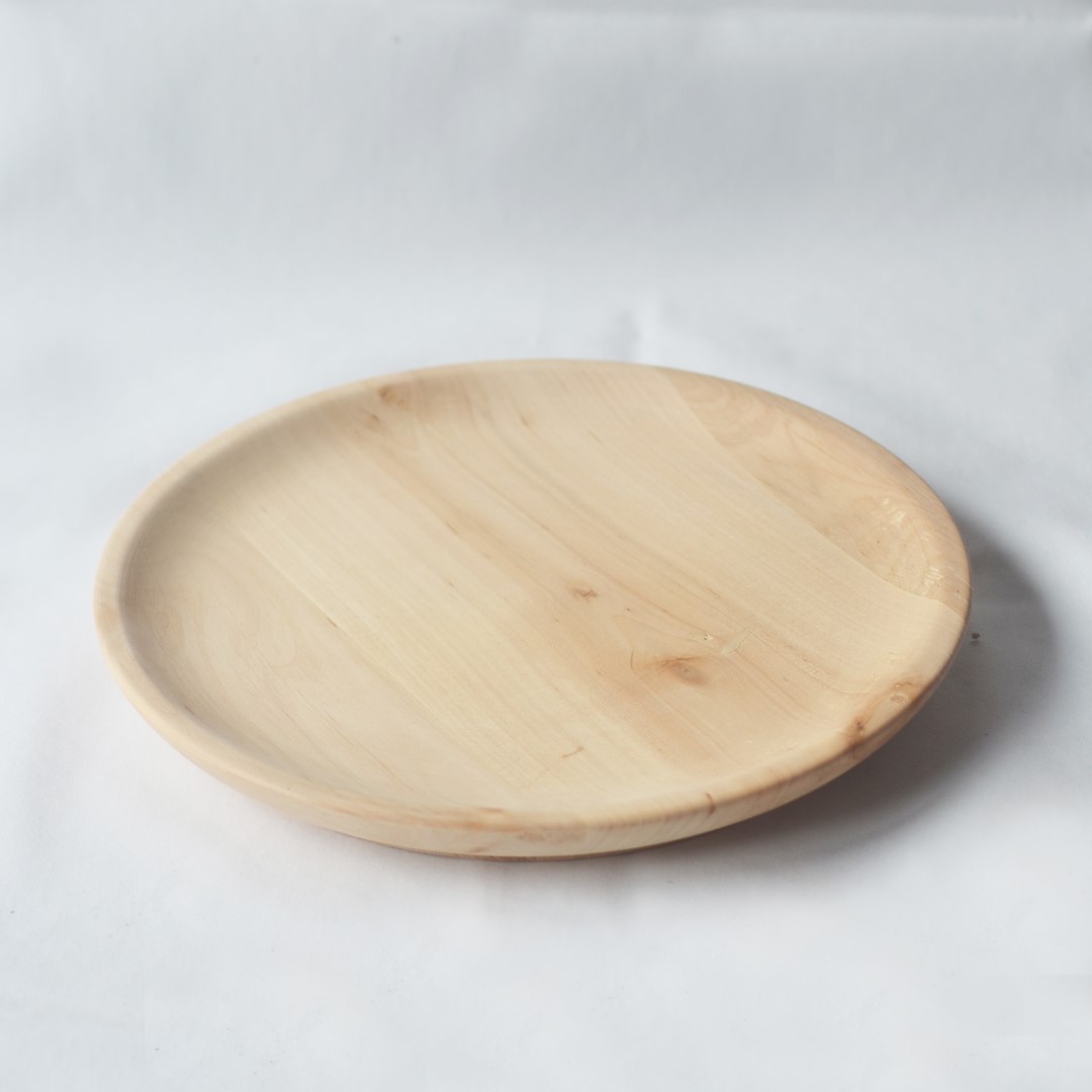 Vassoio rotondo legno naturale 30 cm per attività montessori