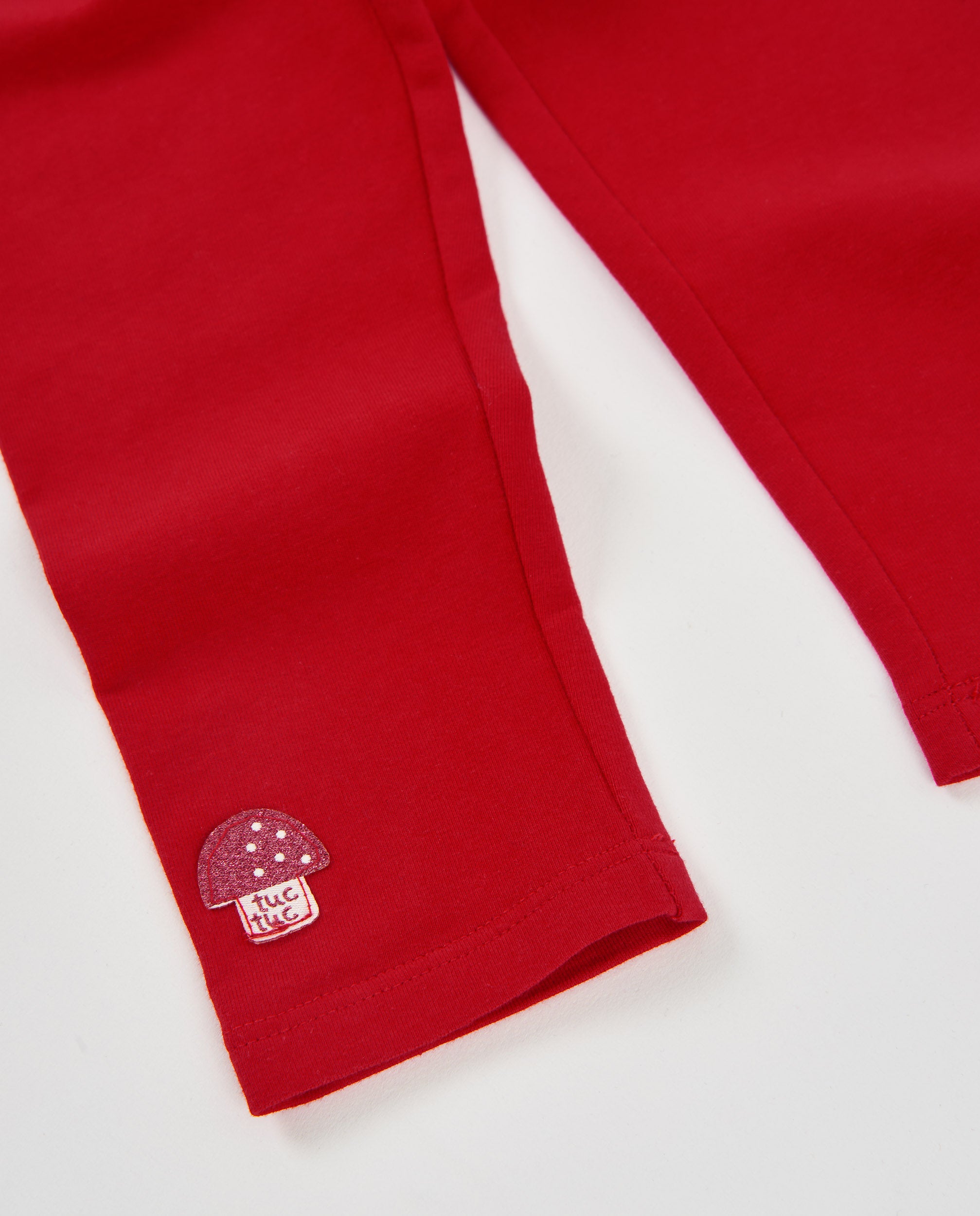 Tuc Tuc leggings bambina rossi fungo elastici