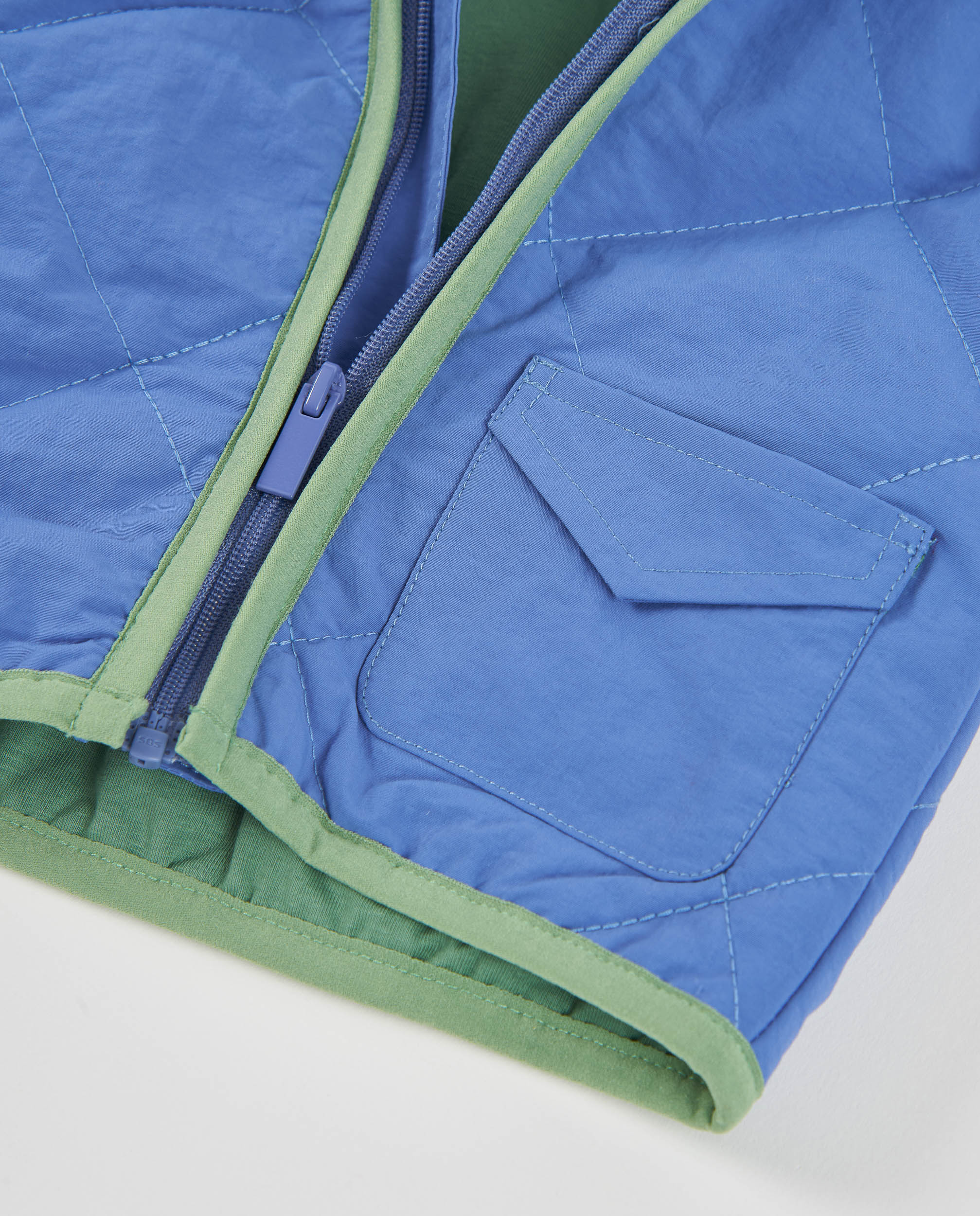 Tuc Tuc giacca neonato blu trapuntata cappuccio