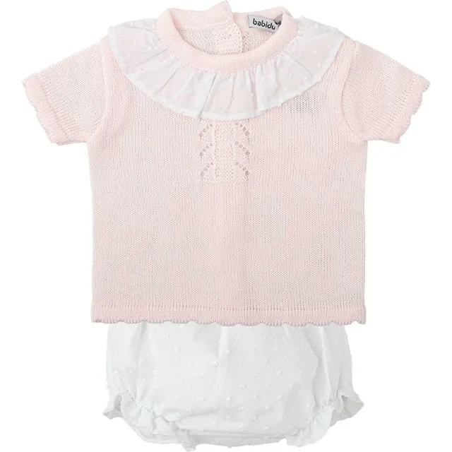 Babidu Set Neonata Vichy Rosa 18 Mesi Cotone