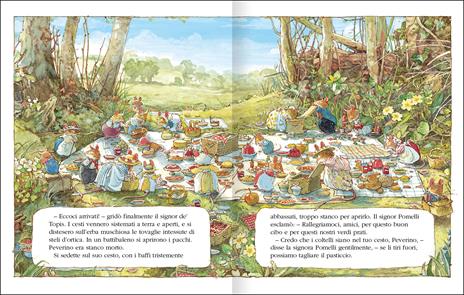 Jill Barklem Storia di primavera libro Boscodirovo 32 p.