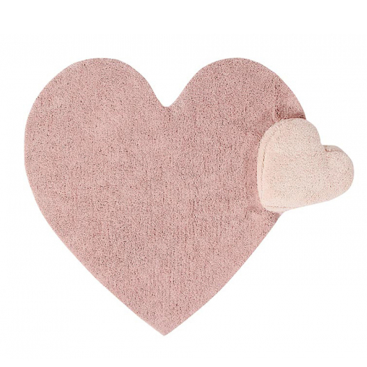 Lorena Canals Puffy Love Nude tappeto cuore cotone 160x180