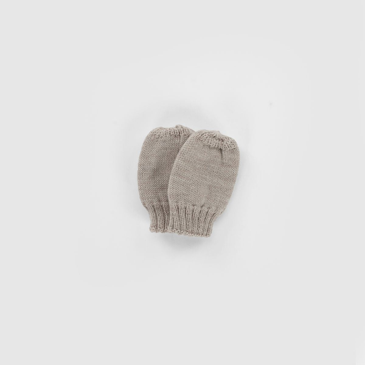 Kico Label guanti merino beige 0-6 mesi muffole neonato