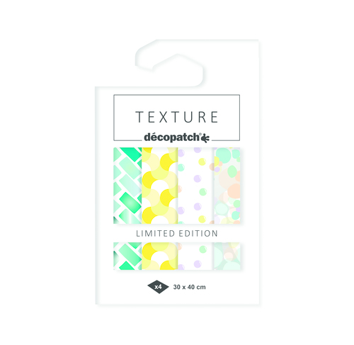 Décopatch Colortherapy carta decoupage 4 fogli foil