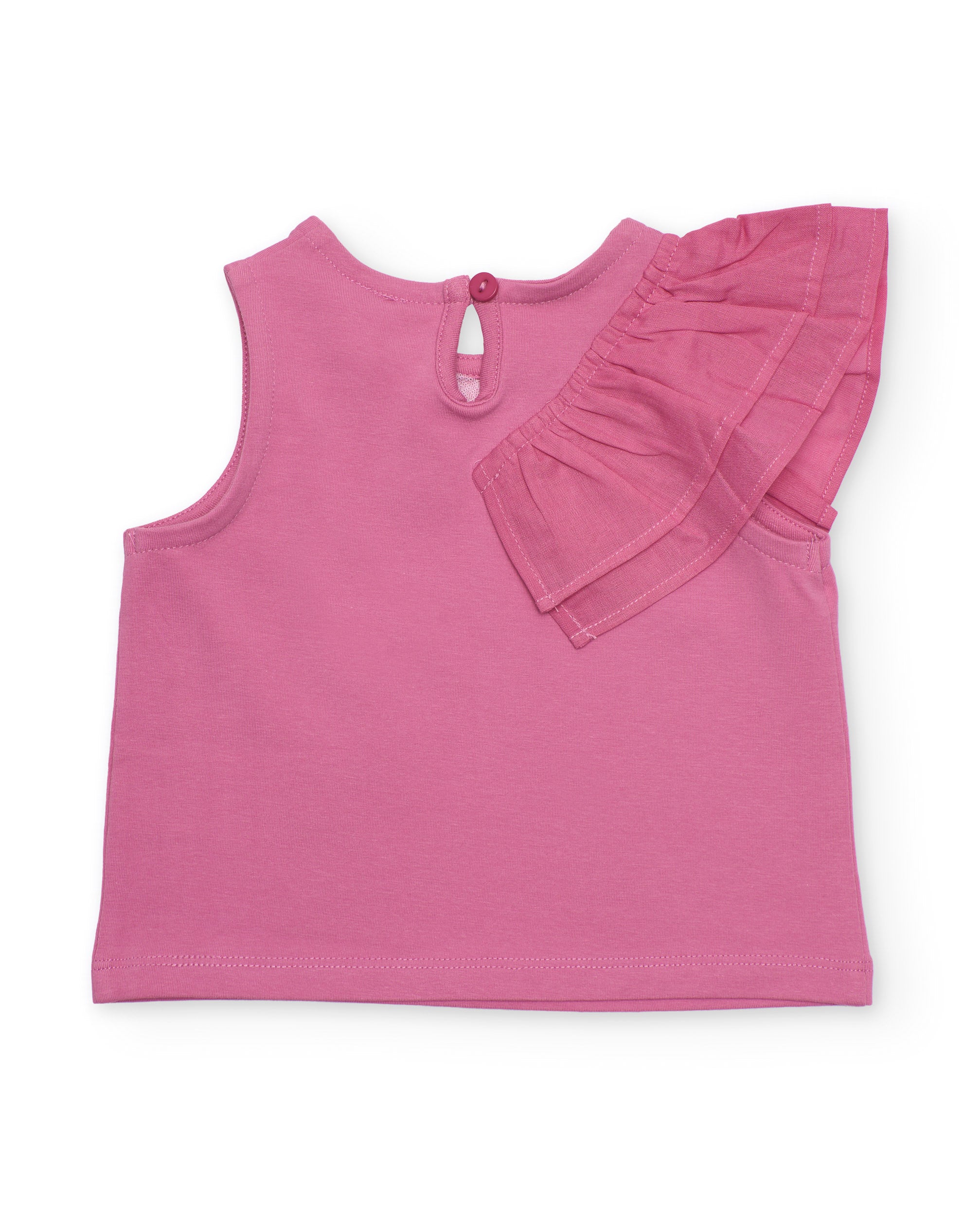 Tuc Tuc maglietta bambina volant fiori rosa