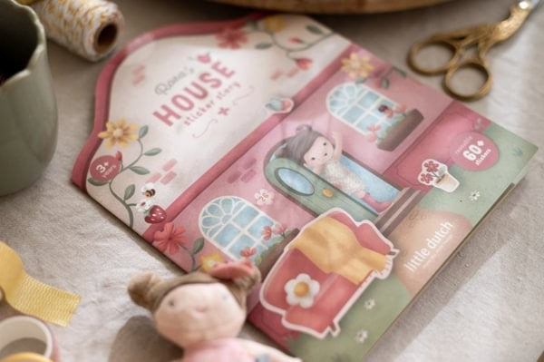 Little Dutch Rosa libro sticker riutilizzabili casa