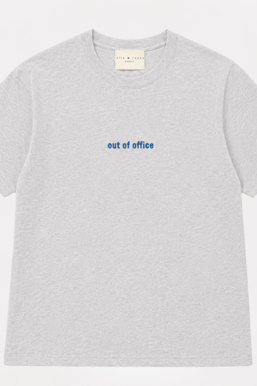 Ella and Rapha Out Of Office t-shirt grigia loose fit