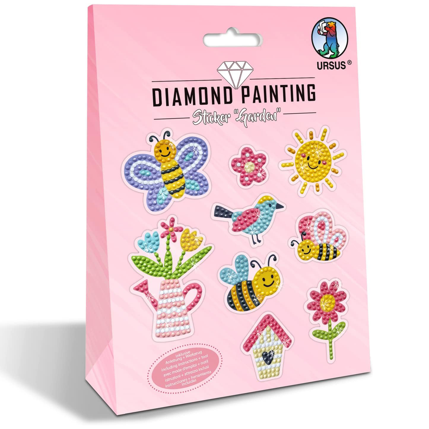 Ursus Crea Sticker Gemme Giardino kit creativo 8 anni