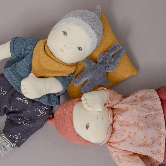 Moulin Roty Les Bébés corredo bambola 32 cm cotone pigiama