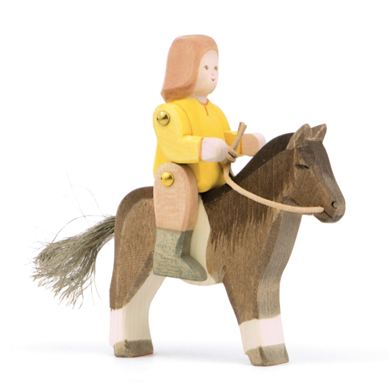 Ostheimer Pony pezzato figura legno 10,5 cm