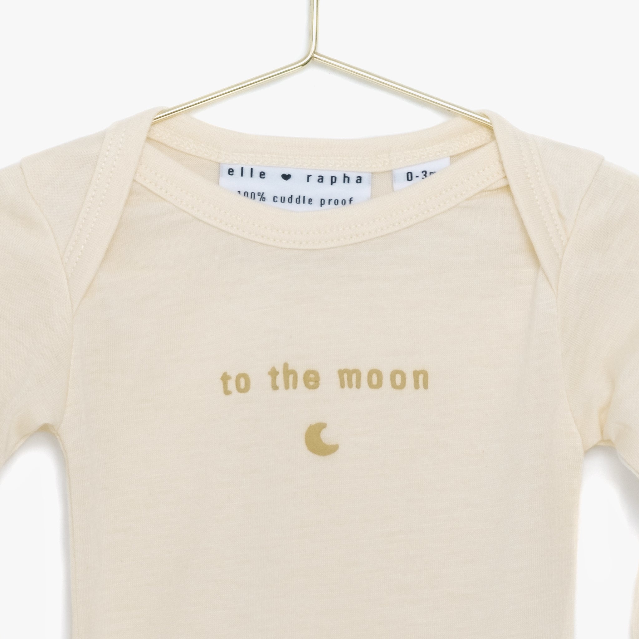 Ella and Rapha To the Moon body avorio neonato cotone