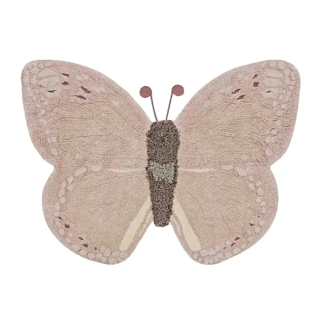 Lorena Canals Baby Butterfly tappeto farfalla cotone 90x120