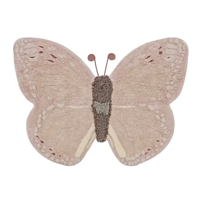 Lorena Canals Baby Butterfly tappeto farfalla cotone 90x120
