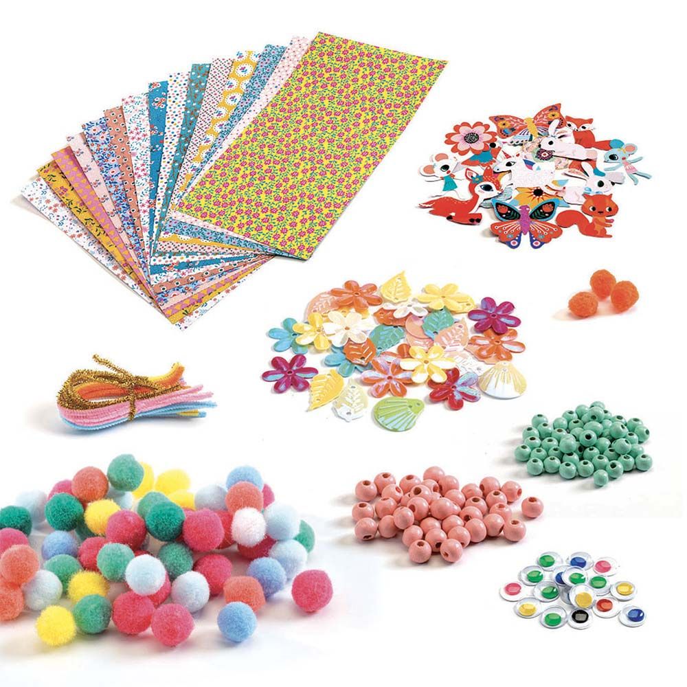 Djeco Scovolini e Pompon kit creativo bambini