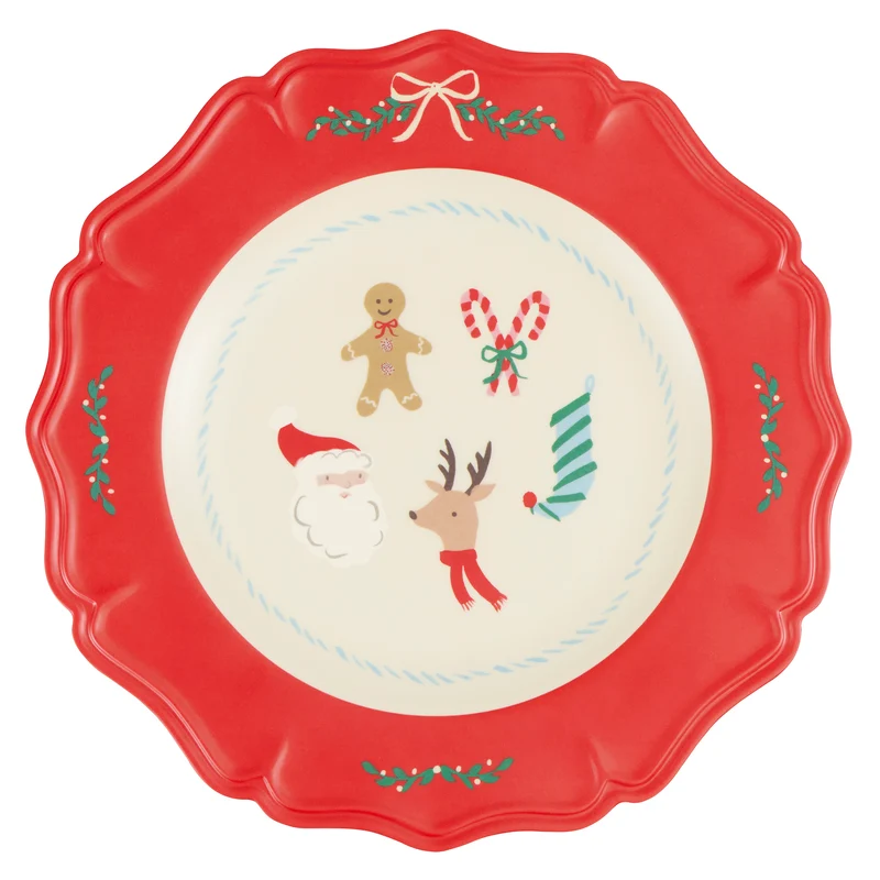Meri Meri Natale set 4 piatti resina colorati