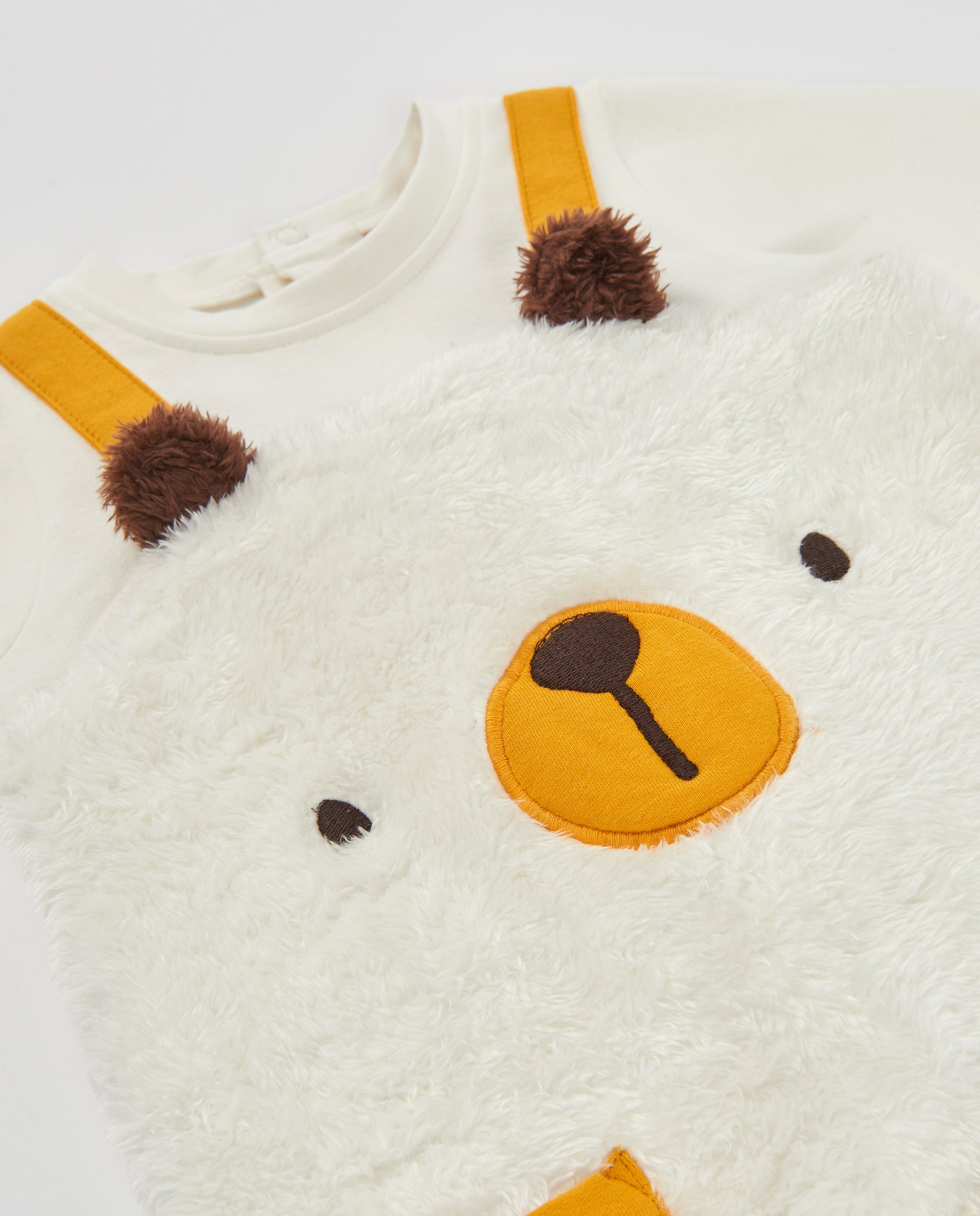 Tuc Tuc pagliaccetto neonato peluche orso ecrù