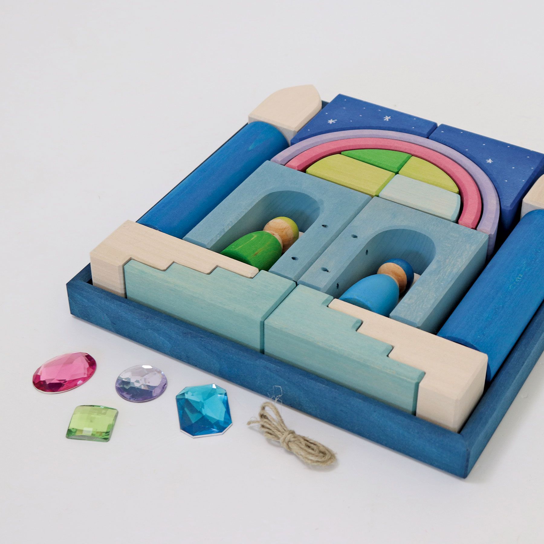 Grimm's Mini Mondo World Polar Light set legno 12 mesi