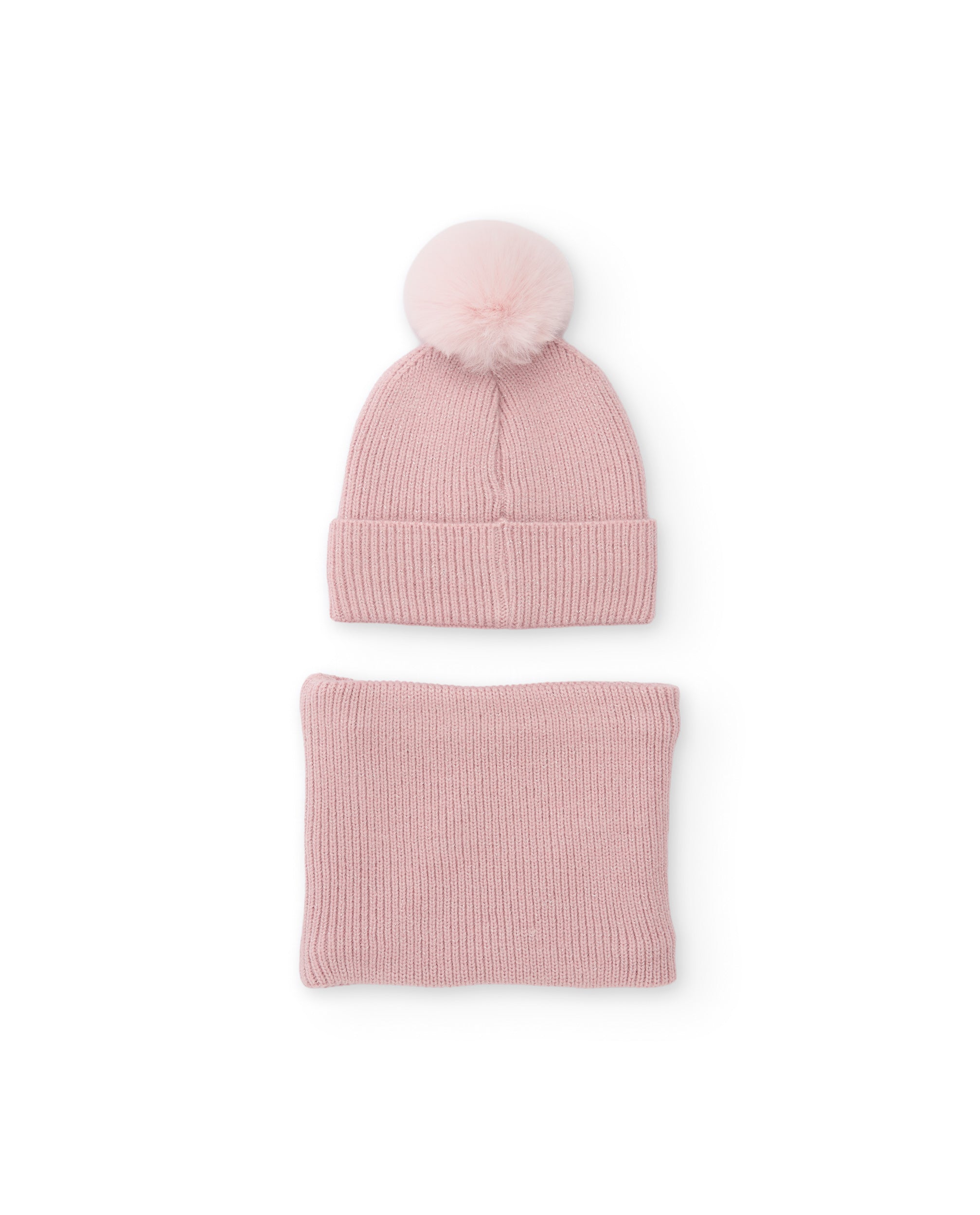 Tuc Tuc Set Bambina Cappello Pon Pon e Scaldacollo Fucsia