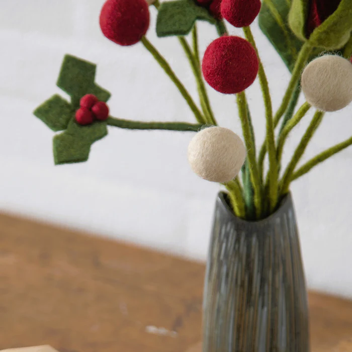 Gry & Sif Sarala bouquet Natale decorazione lana 45 cm