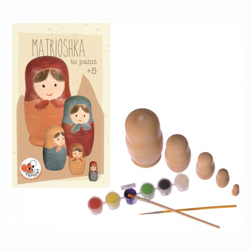 Egmont Toys Matrioska kit pittura legno 12 cm