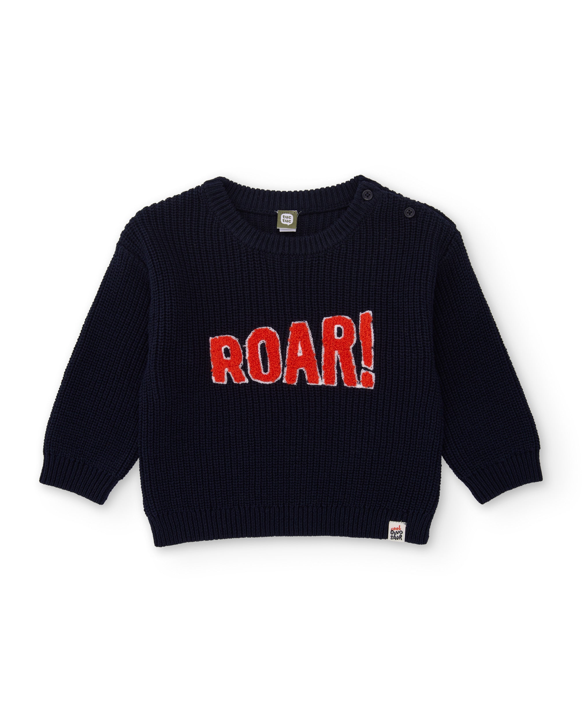 Tuc Tuc Cool Dinosaur felpa bambino blu marino scritta ROAR
