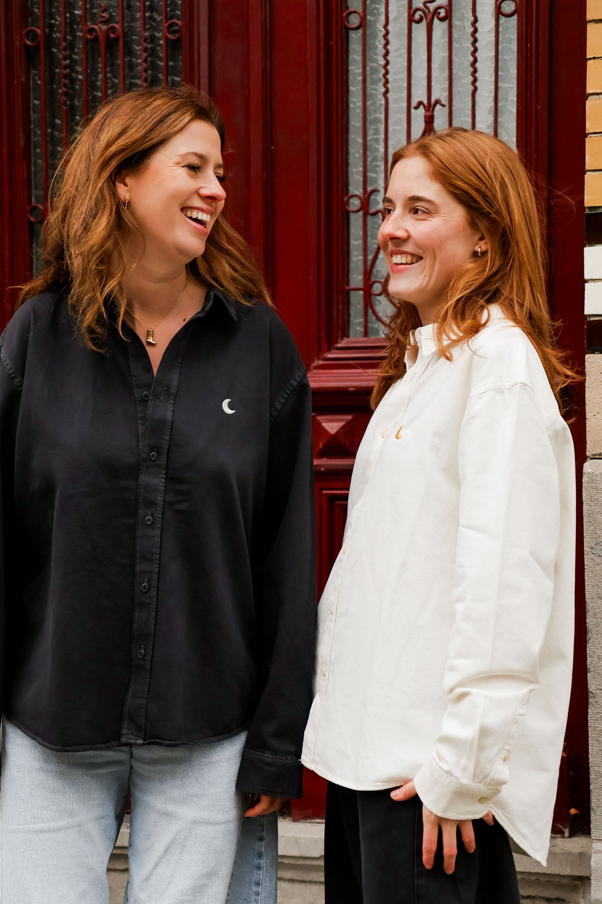 Ella and Rapha Moon camicia nera vintage cotone