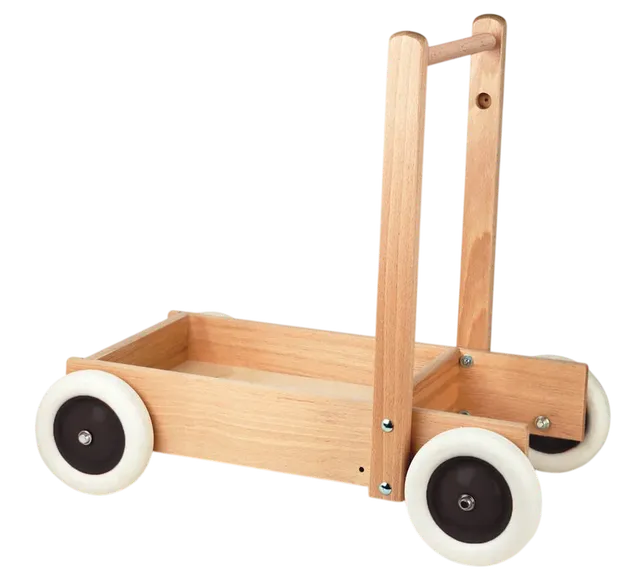 Egmont Toys Carrello Primi Passi in legno ruote gommate 12m+