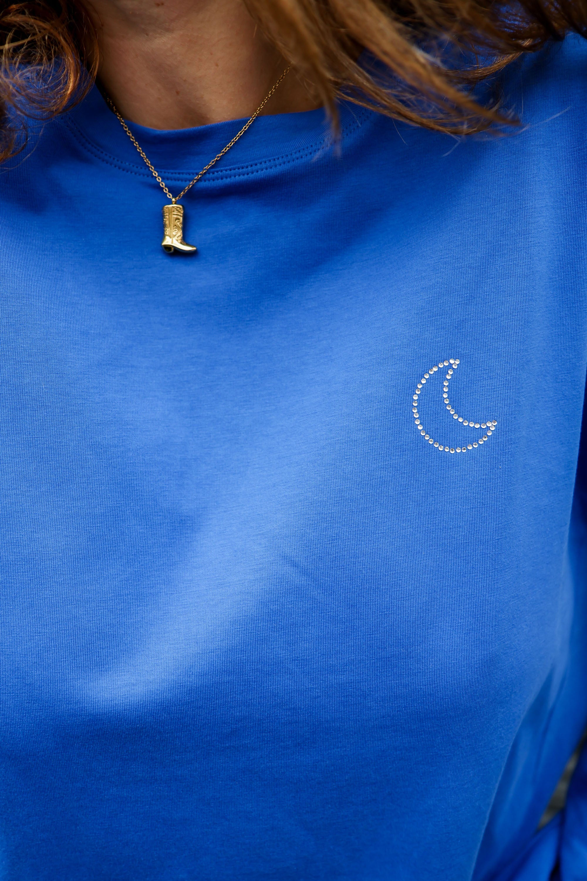 Ella and Rapha Moon maglia maniche lunghe blu cotone