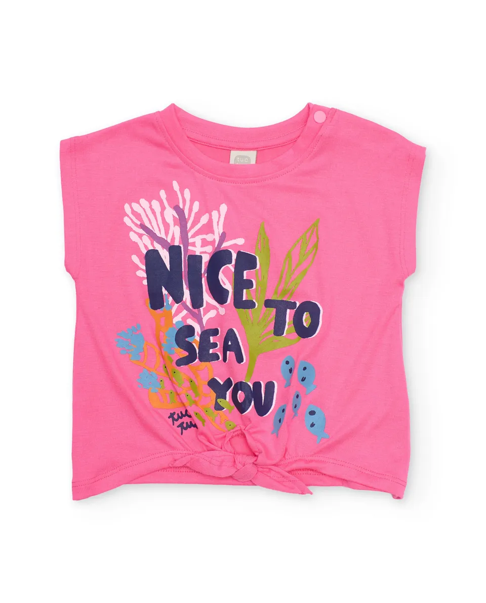Tuc Tuc t-shirt bambina mare nodo rosa