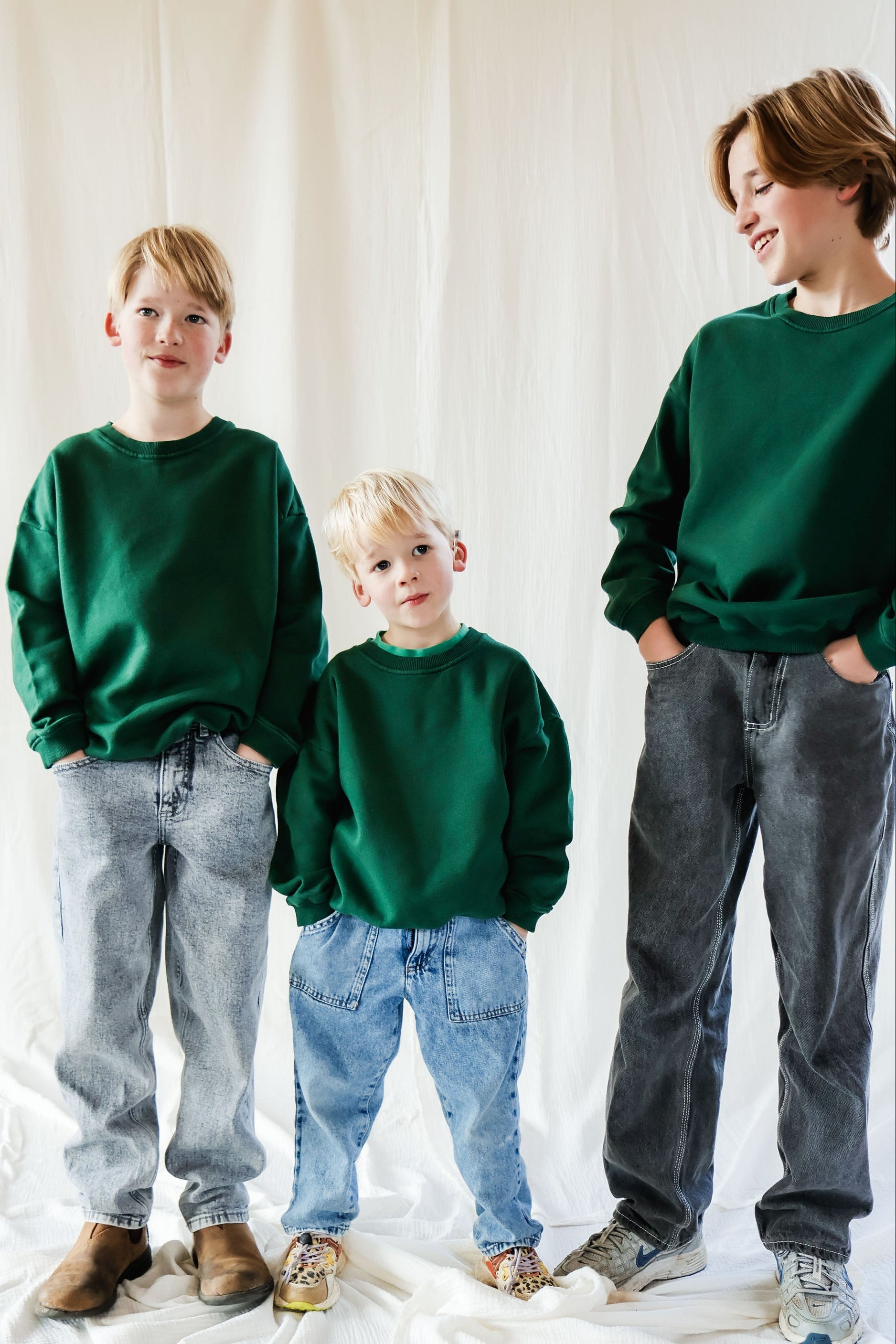 Ella and Rapha Chasing Dreams felpa verde cotone 1-14 anni