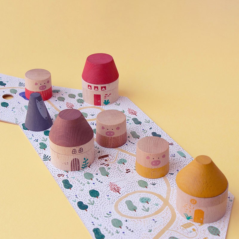 Londji My 3 Little Pigs gioco in legno 2+ anni