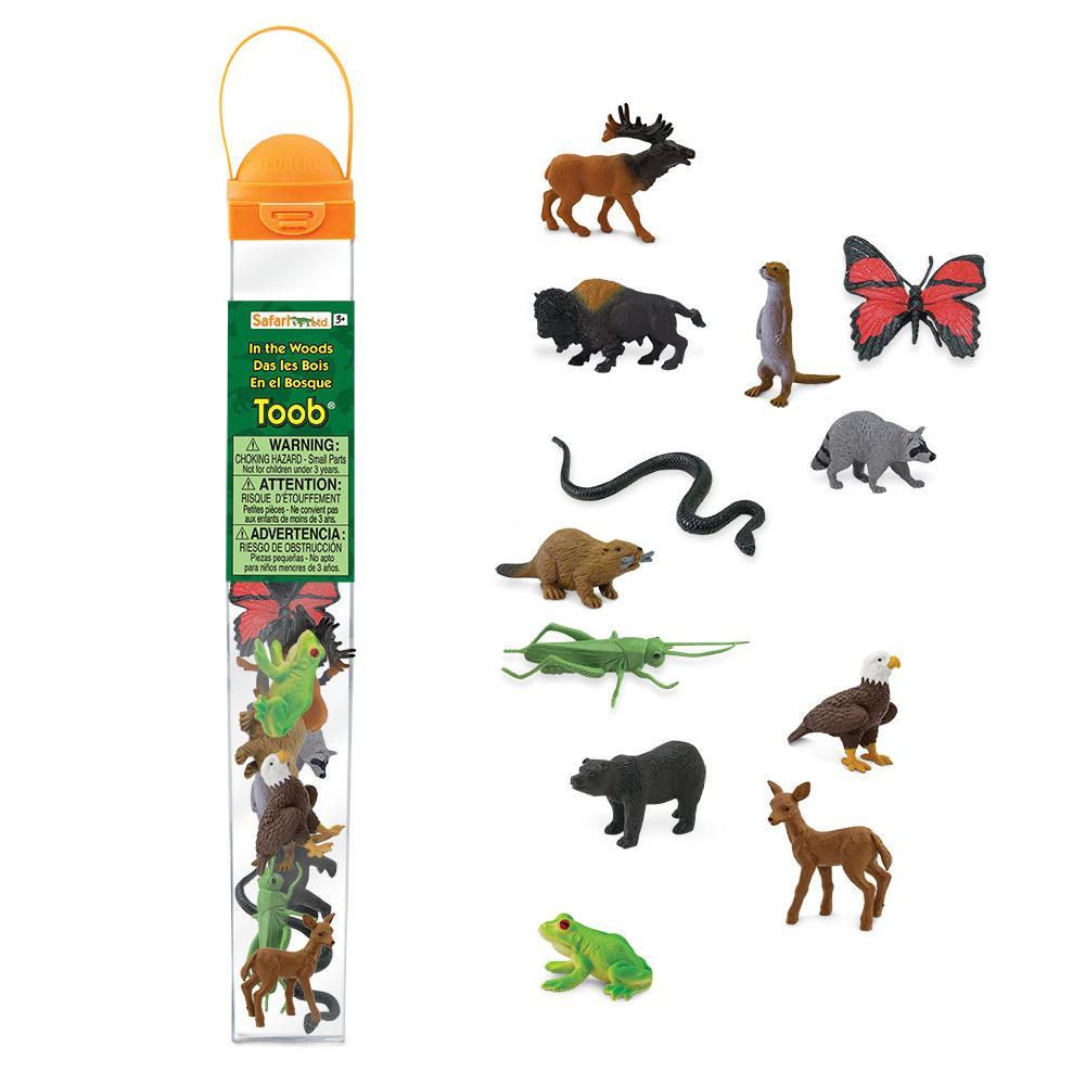 Safari Ltd In the Wood TOOB set 12 miniature animali bosco